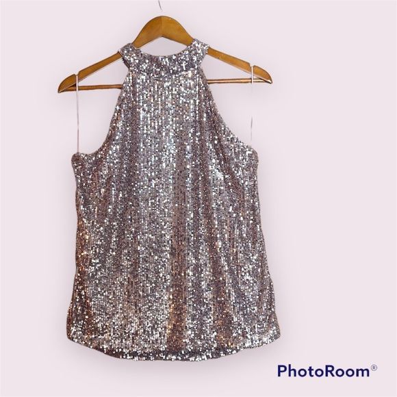 Cable & Gauge Tops Cable Gauge Sequin Halter Top New Poshmark
